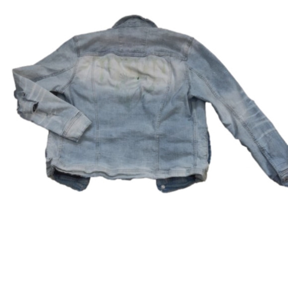 Jordan Craig Distressed Design Back Jean Jacket Size Medium - Picture 10 of 13